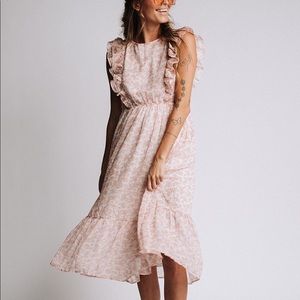 Size M Clad and Cloth Floral Midi Dress with tags